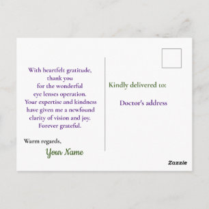 wonderlijke lensoperatie briefkaart