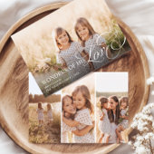 Wonders of His Love Christian Christmas 4 Photo Feestdagenkaart