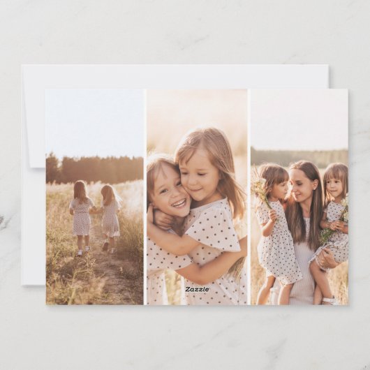 Wonders of His Love Christian Christmas 4 Photo Feestdagenkaart (Achterkant)