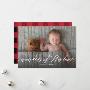 Wonders of his Love Holiday Photo Card Feestdagenkaart