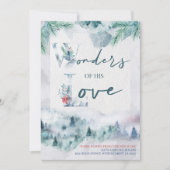Wonders of Zijne Liefde New Home Waterverf Forest Aankondiging (Voorkant)