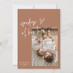 Wonders van zijn liefde Een foto-kerstfeest  Feestdagenkaart