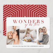 Wonders van zijn liefdeskerst feestdagenkaart (Voorkant / Achterkant)