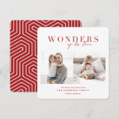 Wonders van zijn liefdeskerst feestdagenkaart (Voorkant / Achterkant)