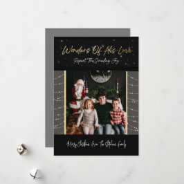 Wonders van zijn liefdeskerstkaart feestdagenkaart