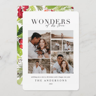 Wonders van zijn liefdesmulti-foto-gelaatstrekker bedankkaart