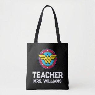 wondervrouw Circle & Stars Logo Teacher Draagtas