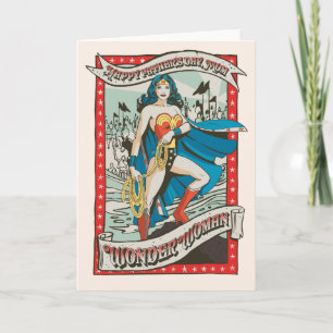 Wondervrouw Happy Vaderdag, mam Kaart