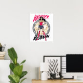 Wondervrouw met Grieks stammenembleem Poster (Thuiskantoor)