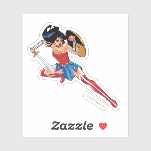Wondervrouw met zwaard - Doe mee aan de strijd Sticker (Vel)