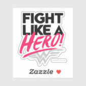 Wondervrouw - vechten als een helo sticker (Vel)
