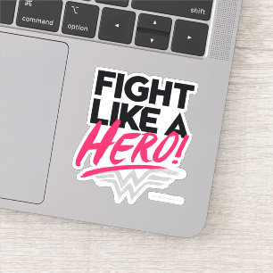 Wondervrouw - vechten als een helo sticker