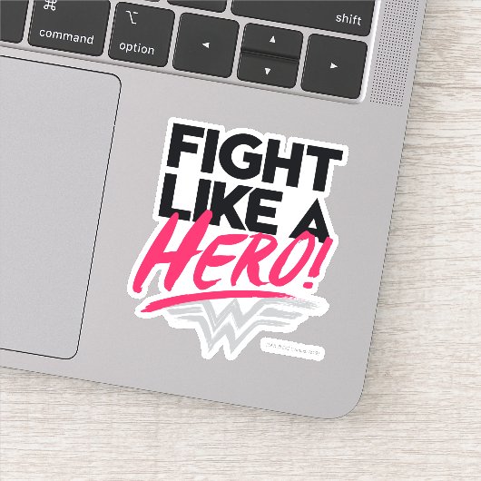 Wondervrouw - vechten als een helo sticker (Detail)