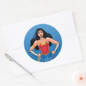 Wondervrouw - Vredesstrijd Ronde Sticker (Envelop)