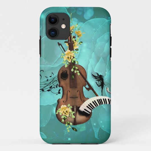 Wondevol viool met piano en bloemen Case-Mate iPhone case (Achterkant)
