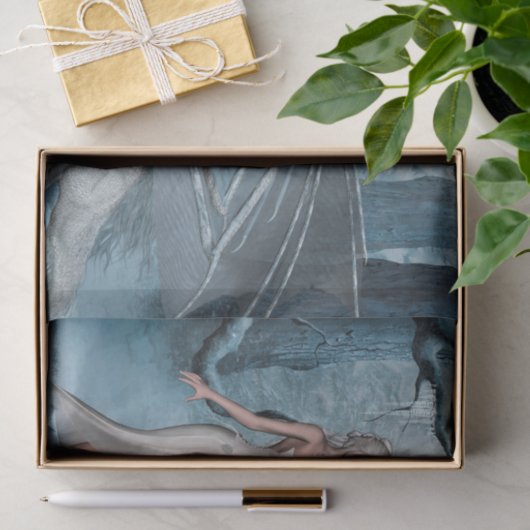 Wondevolle fee met draak tissuepapier (Geschenk)