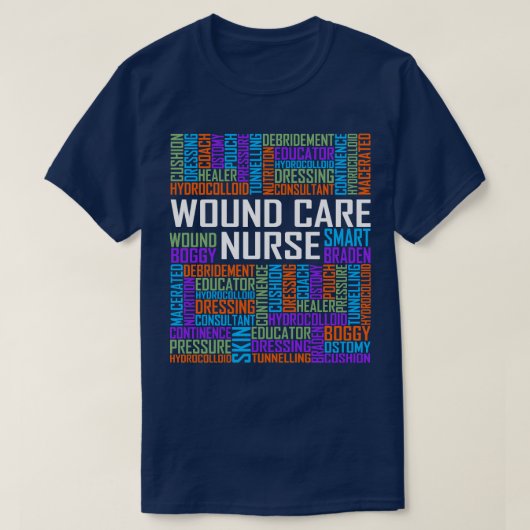 Wondverpleegkundige woorden t-shirt (Design voorkant)