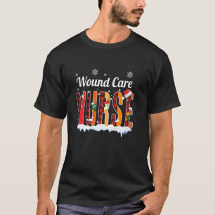 Wondverzorging met kerstcadeau, rood met randappar t-shirt