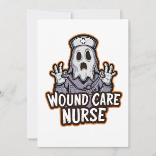 Wondverzorging Nurse Ghoul Ghost Nurse Halloween G Bedankkaart