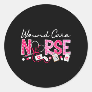 Wondverzorging verpleegkundige Valentijnsdag Funny Ronde Sticker