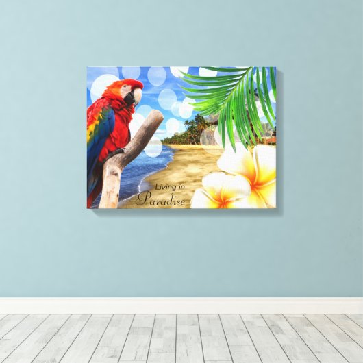 Wonen in het Paradijs Canvas Afdruk (Insitu (Houten vloer))