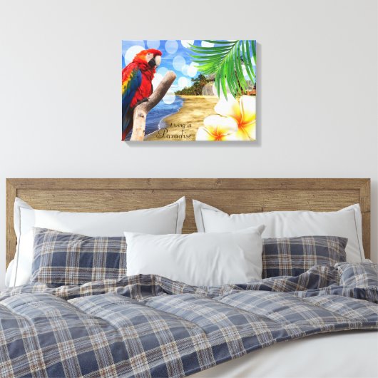 Wonen in het Paradijs Canvas Afdruk (Insitu (Slaapkamer))