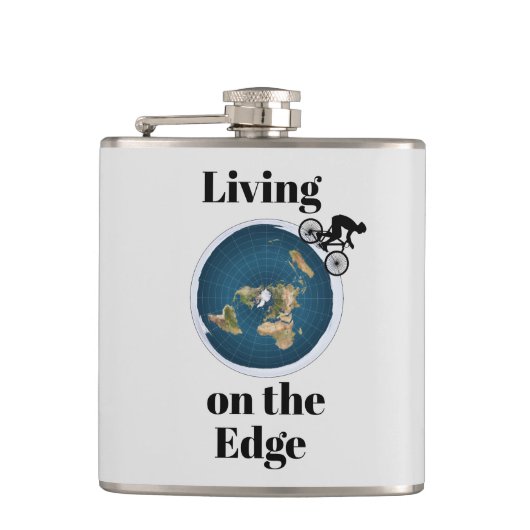 Wonen op de Edge Flask Heupfles (Voorkant)