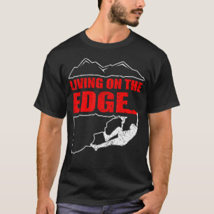 Wonen op de rand klimmen cadeau boulderen bergen t-shirt