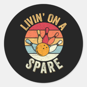 Wonen op een reserve grappig Bowling Team Bowler B Ronde Sticker