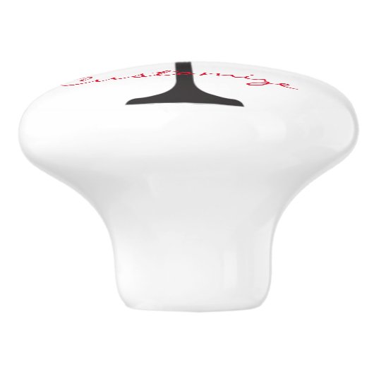 Wonende Wilde Silhouette Thunder_Cove Keramische Knop (Zijkant)