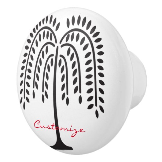 Wonende Wilde Silhouette Thunder_Cove Keramische Knop (Rechts)