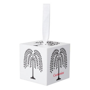 Wonende Wilde Silhouette Thunder_Cove Kubus Ornament