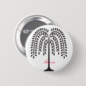 Wonende Wilde Silhouette Thunder_Cove Ronde Button 5,7 Cm (Voorkant /achterkant)