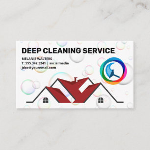 Woning Squeegee-logo Schoonmaken Visitekaartje