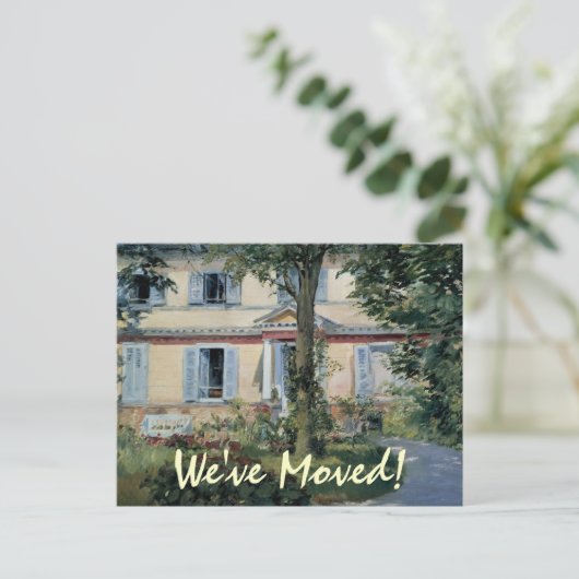 woningen van Manet, adreswijziging Aankondigingskaart (Staand voorkant)