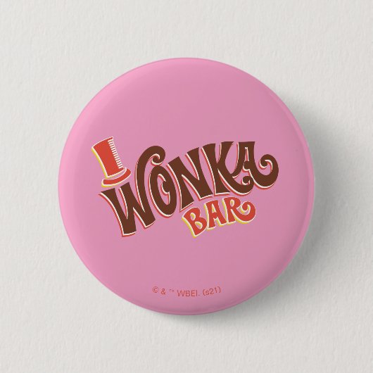 Wonka Bar Logo Ronde Button 5,7 Cm (Voorkant)