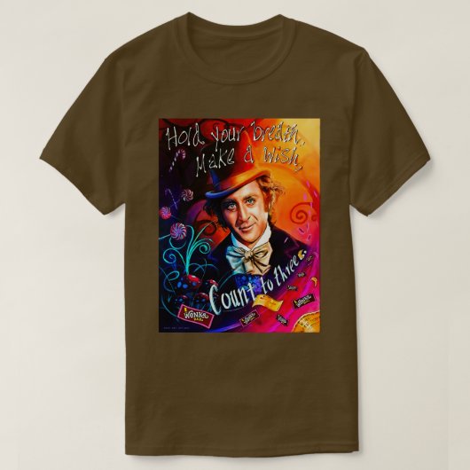 Wonka en chocolade fanart t-shirt (Design voorkant)