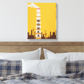 Wonka Factory Silhouette Canvas Afdruk (Insitu (Slaapkamer))