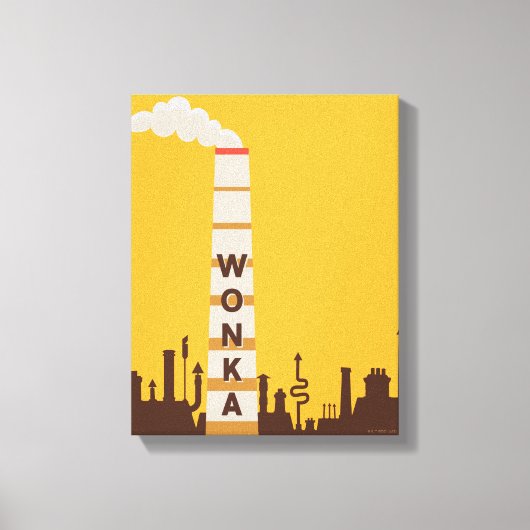 Wonka Factory Silhouette Canvas Afdruk (Voorkant)