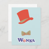 Wonka Hoge Hoed & Strikdas Notitiekaartje (Voorkant / Achterkant)