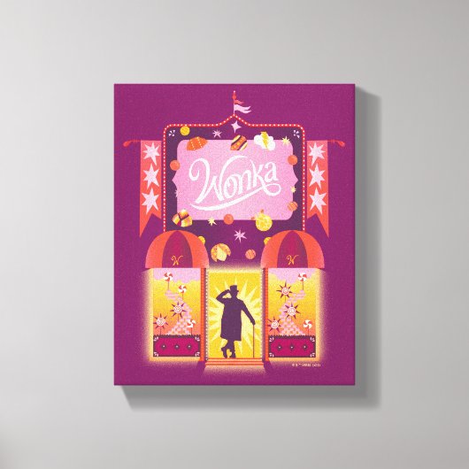 Wonka Snoep Store Graphic Canvas Afdruk (Voorkant)