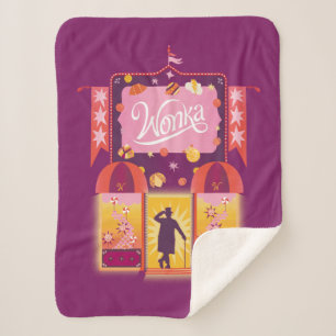 Wonka Snoep Store Graphic Sherpa Deken