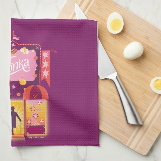 Wonka Snoep Store Graphic Theedoek (Quarter Fold)