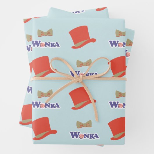 Wonka Top Hat & Bow Stropdas Inpakpapier Vel (In situ)