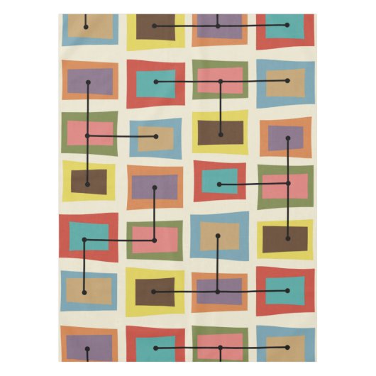 Wonky Deuren Kleinere Multicolored Tafelkleed (Voorkant)