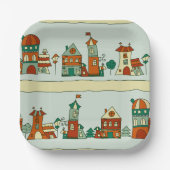 Wonky Houses Papieren Bordje (Voorkant)