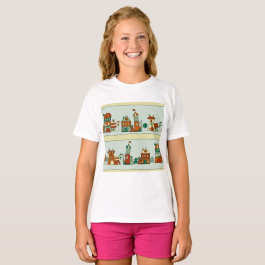 Wonky Houses T-shirt (Voorkant volledig)
