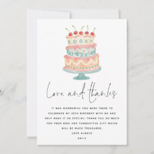 Wonky Quirky Cake Script 50e Verjaardag Bedankt Kaart