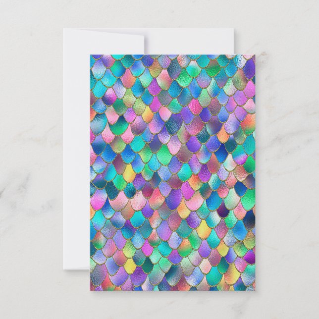 Wonky Rainbow Glitter Metal Mermaid Scales (Voorkant)