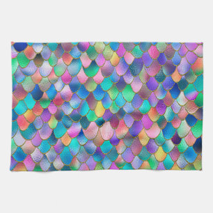 Wonky Rainbow Glitter Metal Mermaid Scales Theedoek